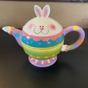 Fitz & Floyd spring rabbit teapot